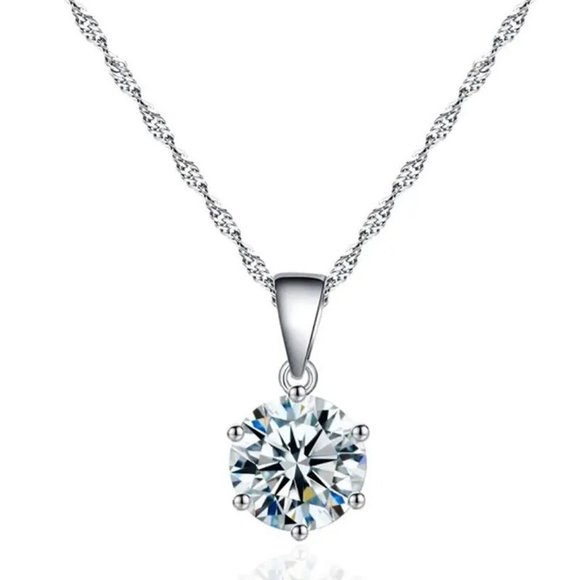 💎 NEW ❤️ Geometric Elegant 925 Sterling Silver Necklace - Picture 1 of 1